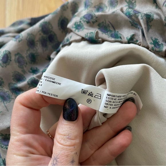 Sita Murt Cashmere Silk Viscose Floral Printed Bubble Hem Skirt EUC FR 40/US 8 - Picture 8 of 9